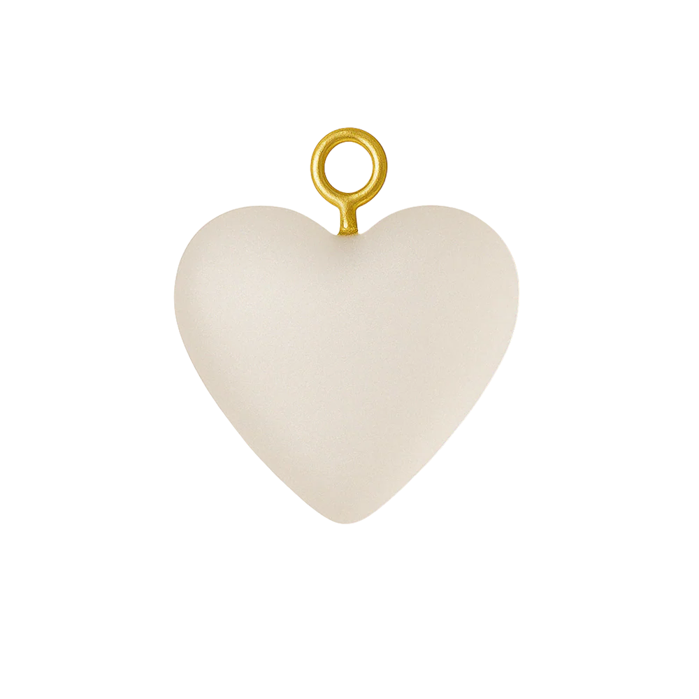 White Heart Charm