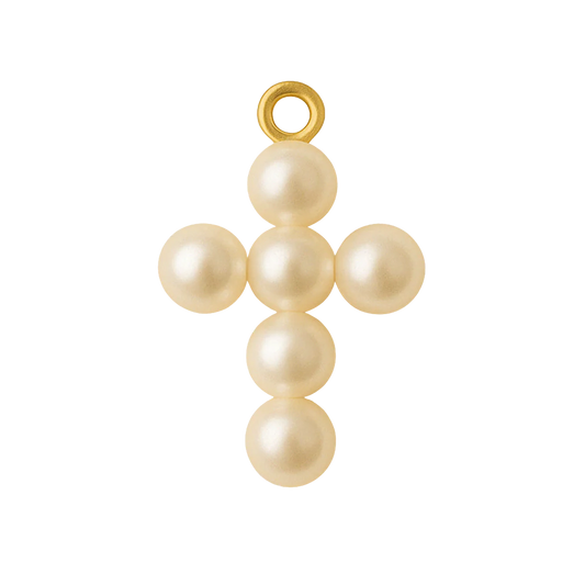 Pearl Cross Charm